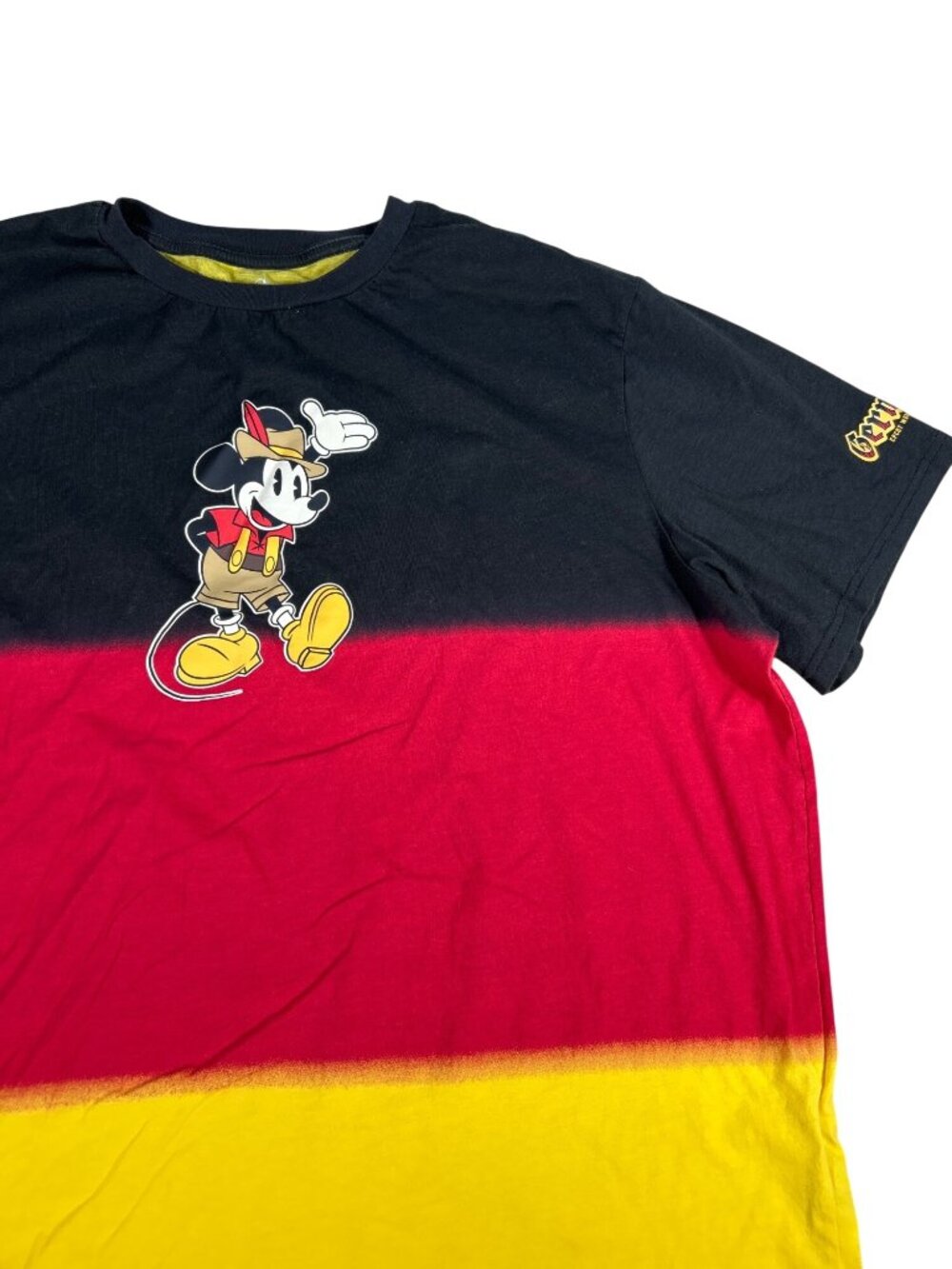 Disney Mickey Mouse Germany 2024 Epcot World Showcase Shirt XL Black Red Yellow
